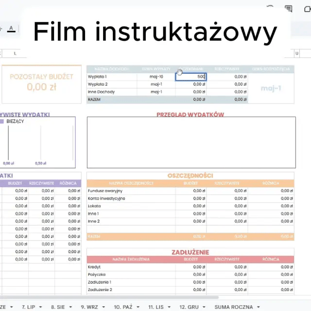 Szablon Budżetu Domowego w Exelu