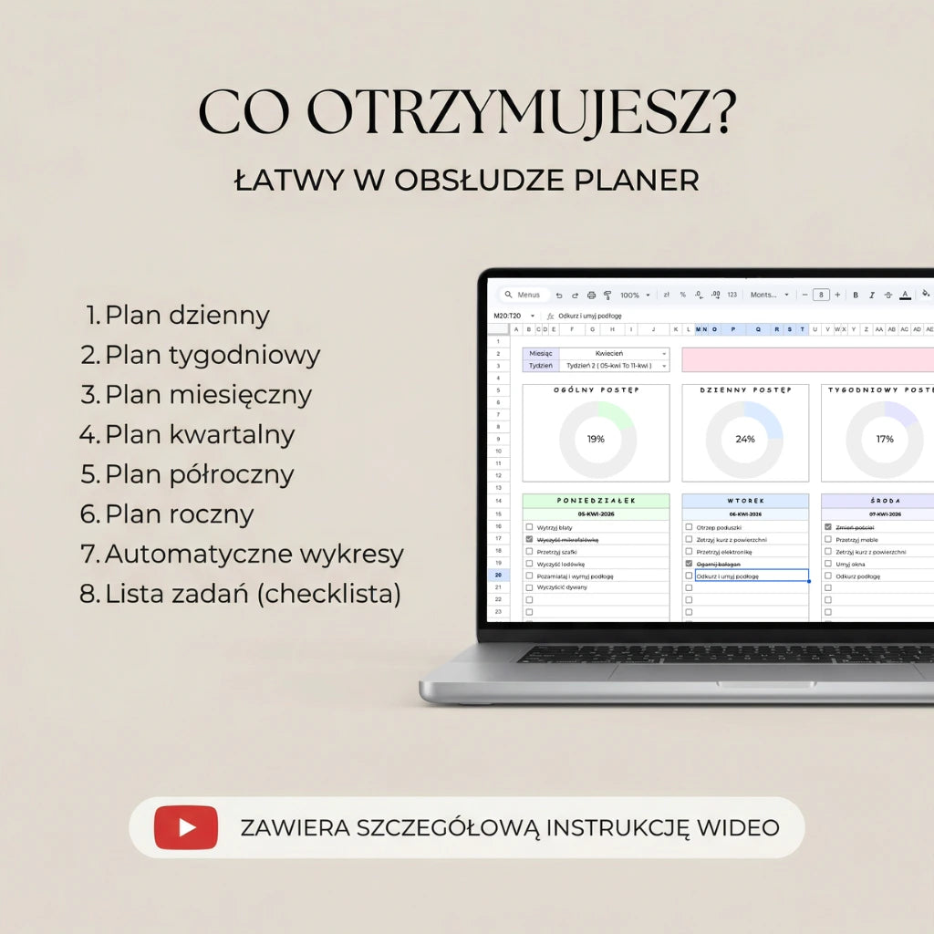 Harmonogram Sprzątania w Exelu